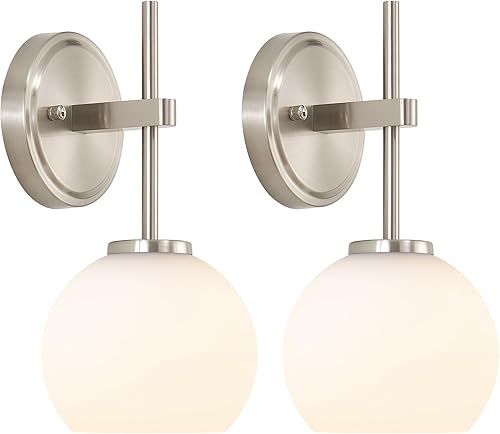 Miniatura 12 de Juego de 2 apliques de pared cableados negros y dorados, modernos apliques de tocador de baño con pantalla de vidrio transparente, luces de montaje