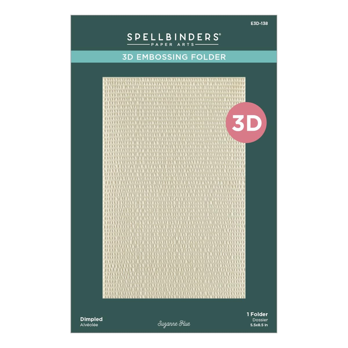 Cartella per goffratura 3D con fossette della collezione Texture & Foliage di Suzanne Hue