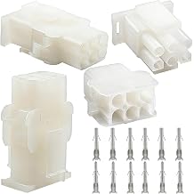 3 Complete Set- 6 Pin Connector 6 Circuit 2.13mm D Terminal w/14-20 AWG | 6-Pin Wire Connector kit Compatible with Molex Connector, Latch Lock