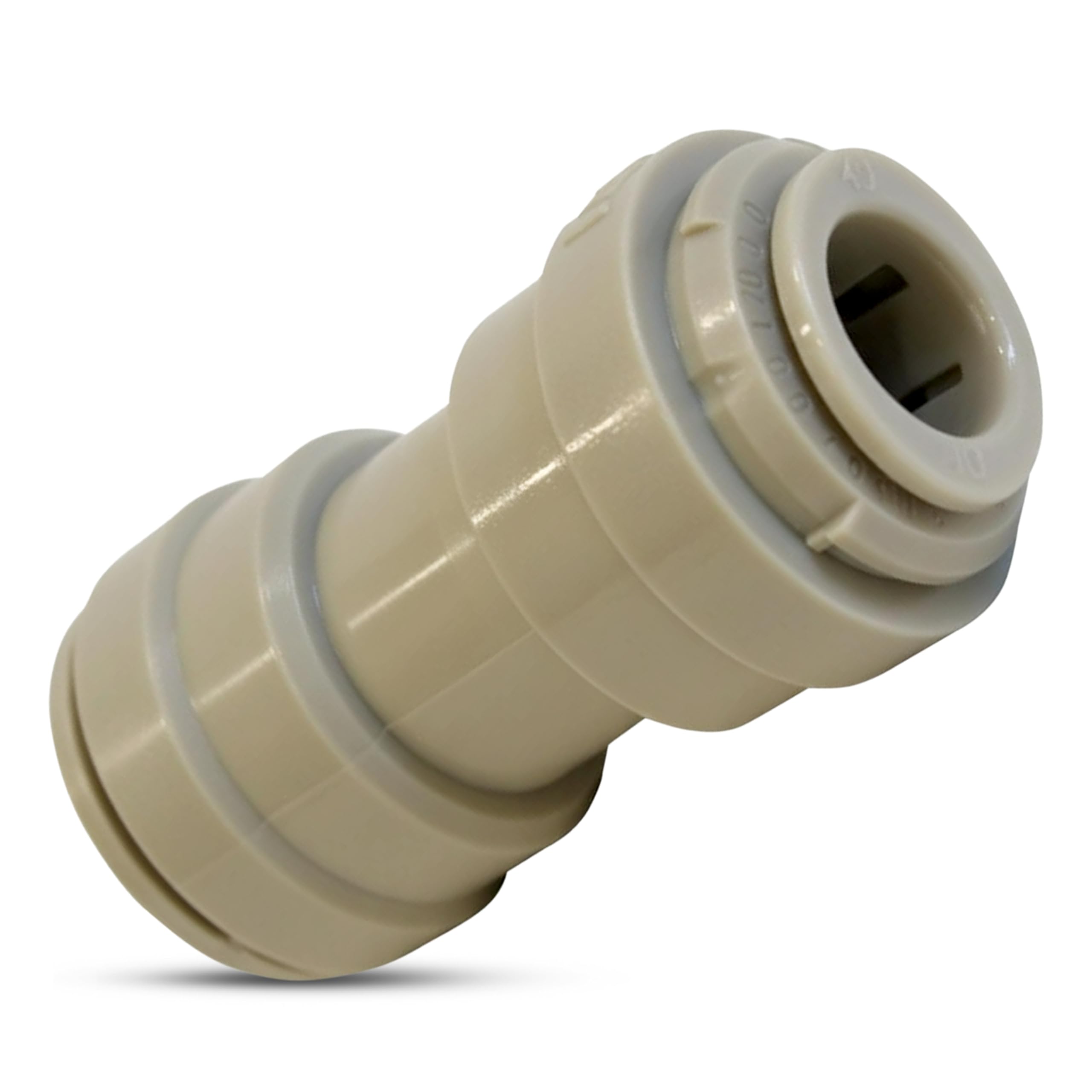 Ozmosis for 1/2" PTC x 3/8" PTC Tubing, Acetal Fitting Durable Reducing Coupling Union, Quick Push-To-Connect Tube Fitting, Straight Connector