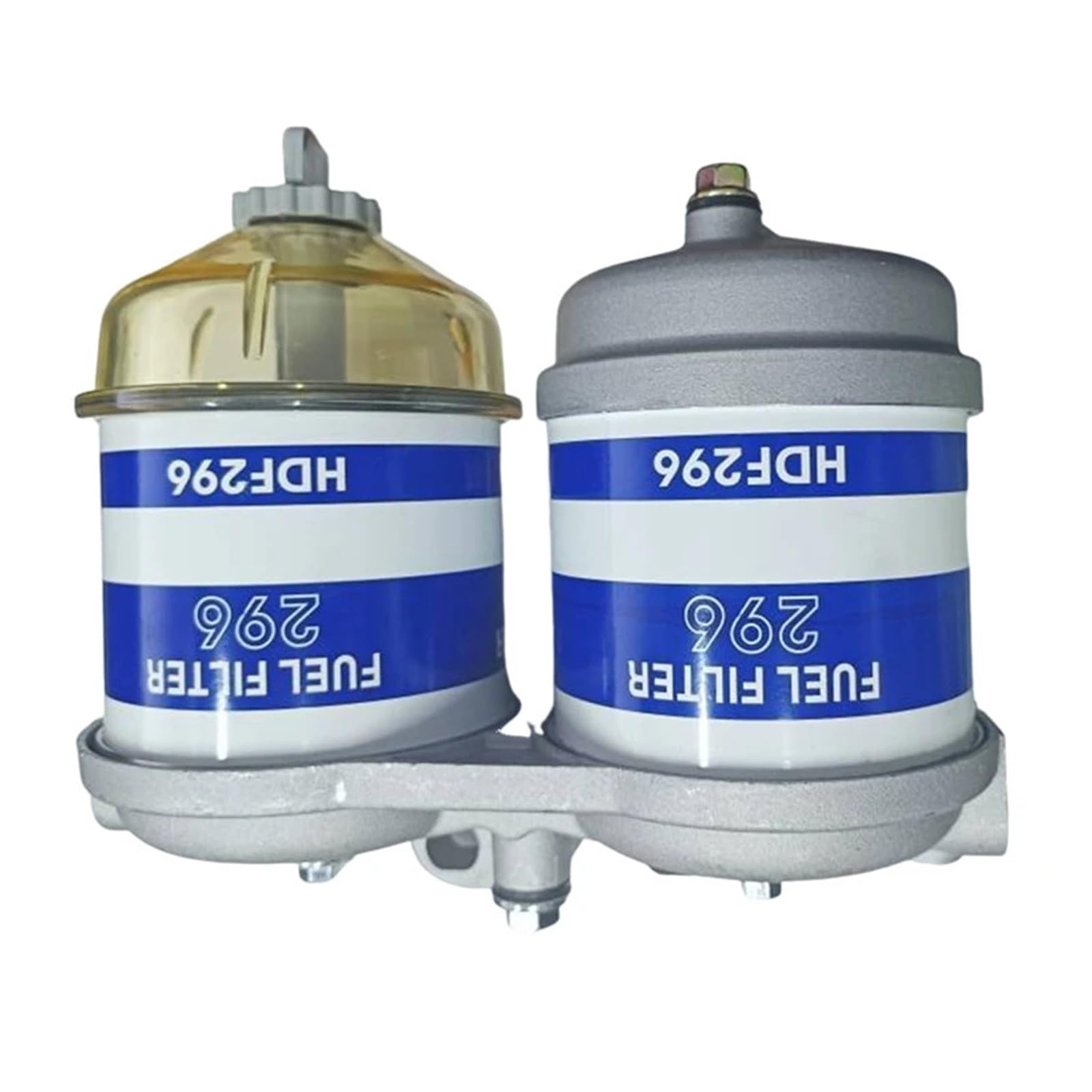 PHNOITPQ 1 Piece Dual Addition Dual Fuel Filter 296 Element 7111-296 Filter Oil Water Separator Double Cup Assembly HDF296