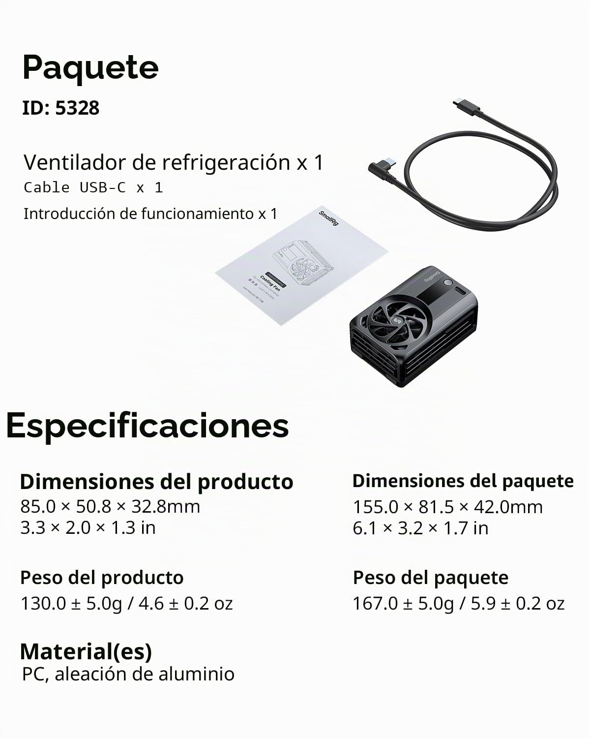 Ventilador de Enfriamiento TEC SmallRig Integrado con Batería, Sistema de Enfriamiento Externo para Cámara con Módulo de Enfriamiento TEC, para Sony A7 IV/A7S III/A7C II/A6700/ ZV-E10 / ZV-E10 II/FX3