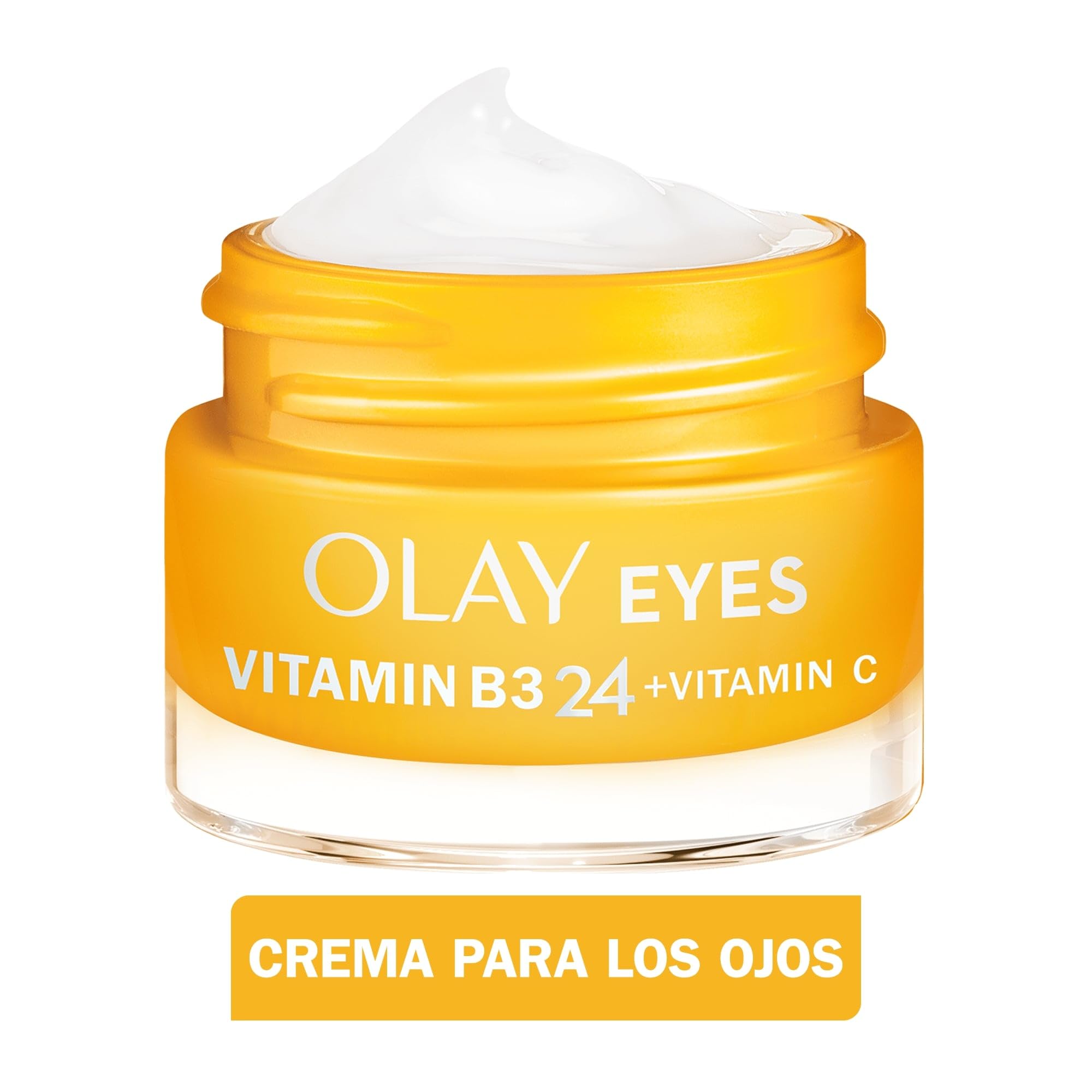 Olay Vitamina C Crema Contorno de Ojos, Cuidado para Ojeras, Ojos Hinchados con Niacinamida al 99% de Pureza. Ilumina, Unifica, Hidrata. 15 ml