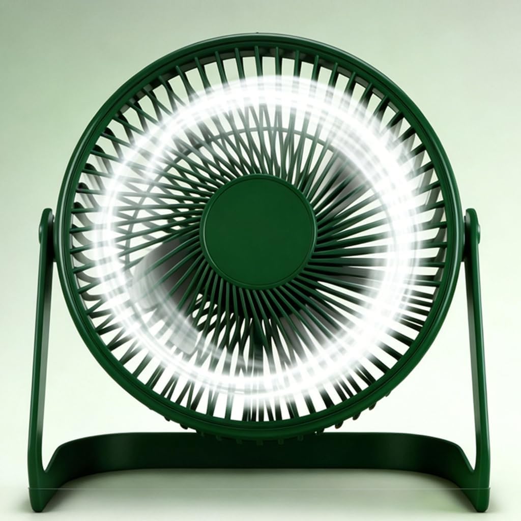 Desk Fan Quiet Portable Tabletop Adjustable Cooling Fan for Home Outdoor Travel School Kitchen Car Bedroom Use