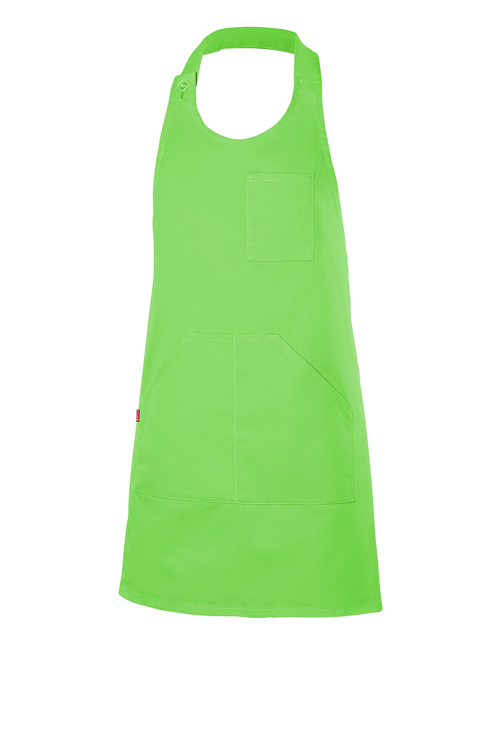 Velilla Unisex Delantal tipo peto Corto y abotonado Kurze Latzschürze mit Knopfleiste, Lindgrün, One Size