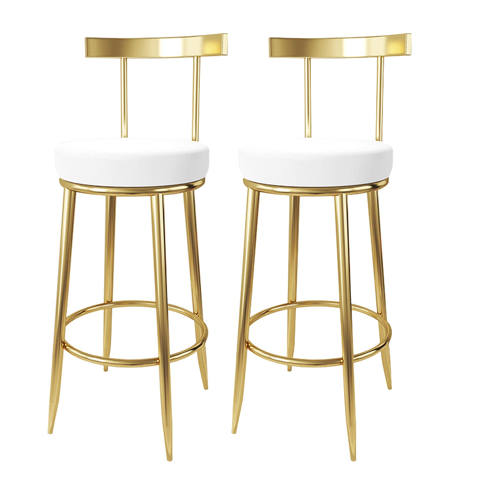 Ensemble de 2 tabourets de bar en métal DASHADAO pour nettoyer facilement et éviter le mal de dos
