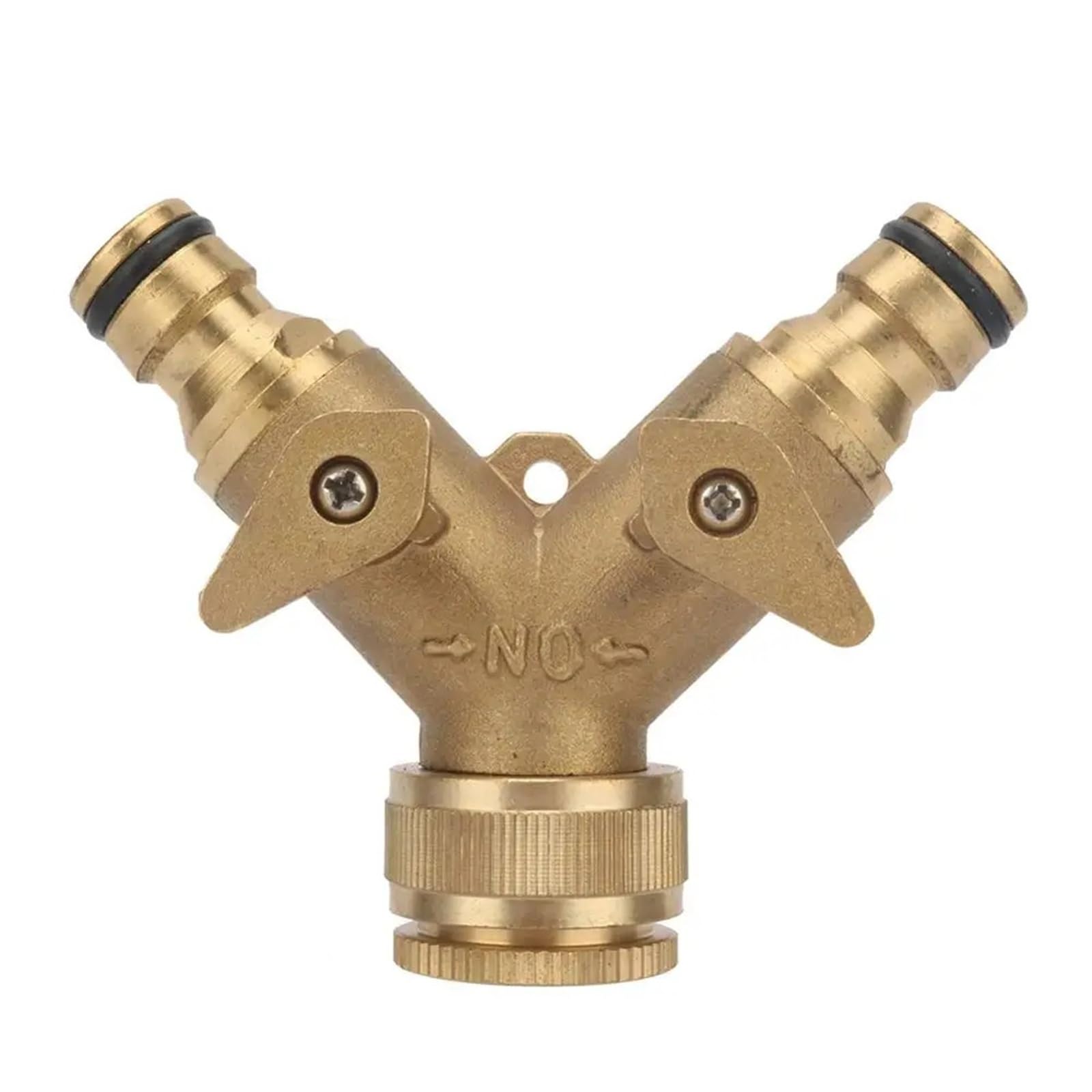 Conector de grifo de jardín y válvula de riego de dos vías con llave de bola hembra 1/2