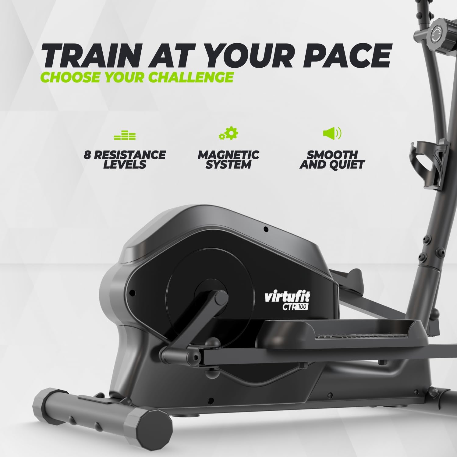 VirtuFit CTR 1.0 Orbitrek do domu z modelem tabletu – składany, 150 kg, trenażer eliptyczny