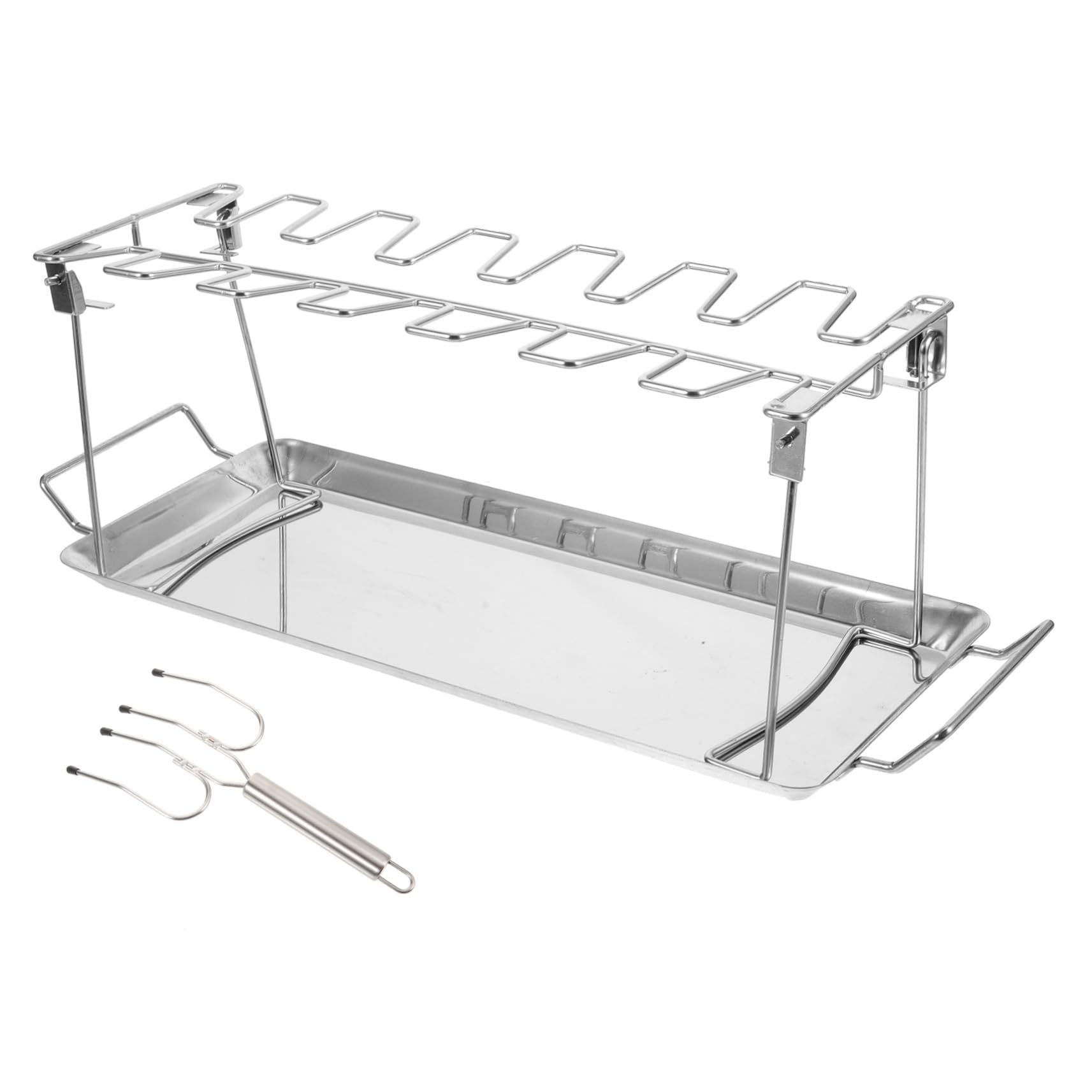 ifundom Acciaio Inox Per Barbecue All Aperto Forchette Per Utensile Per Barbecue Adatto Per Arrostire Pollo Cosce Tacchino Per Feste Campeggio e Giardino