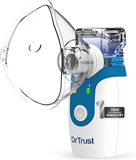Dr Trust USA Portable Ultrasonic
                            Mesh Nebulizer Machine Cool Mist Inhaler for
                            Adults & Kids (White)