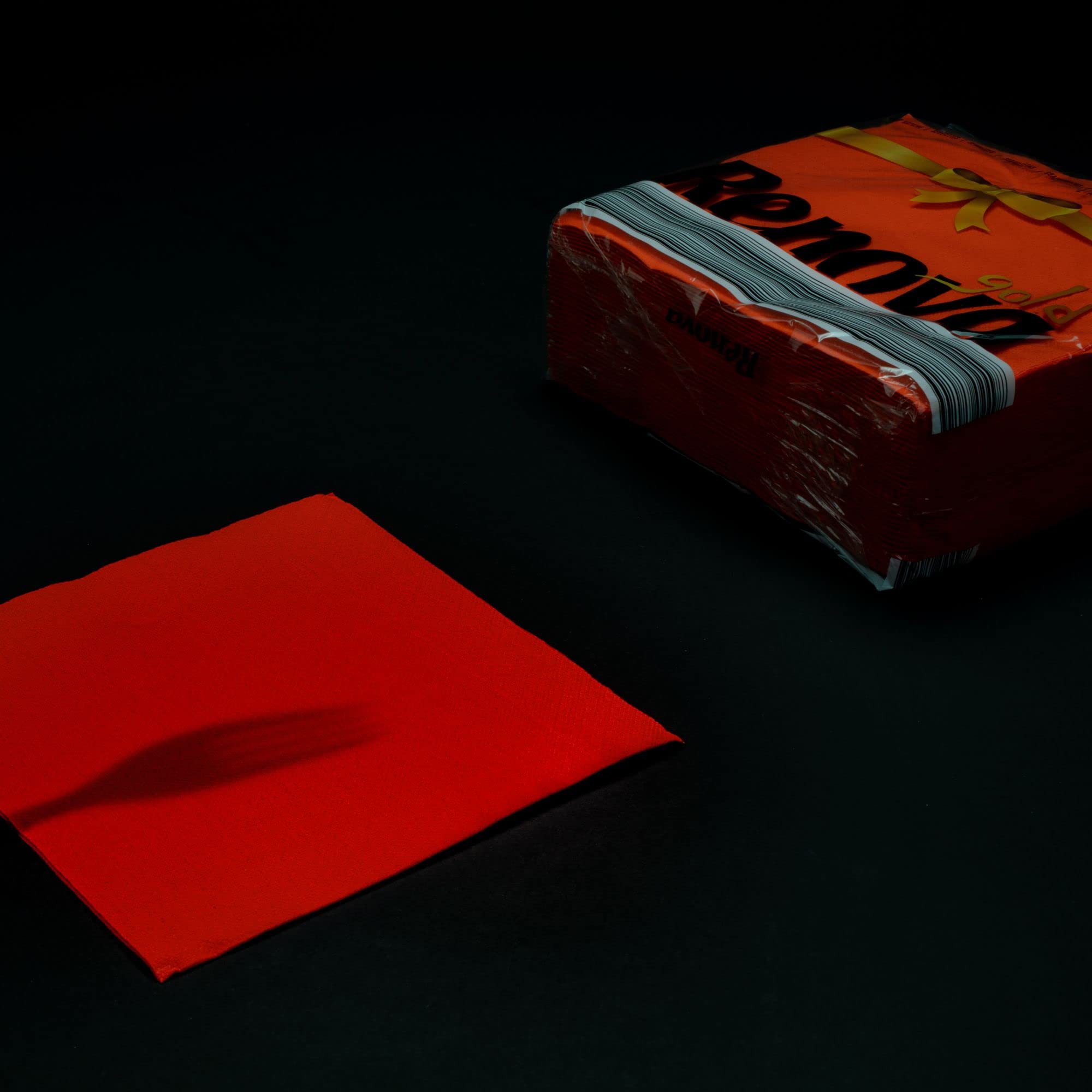 Image secondaire de Serviettes en Papier Premium Renova Gold Rouge - 40 Unités