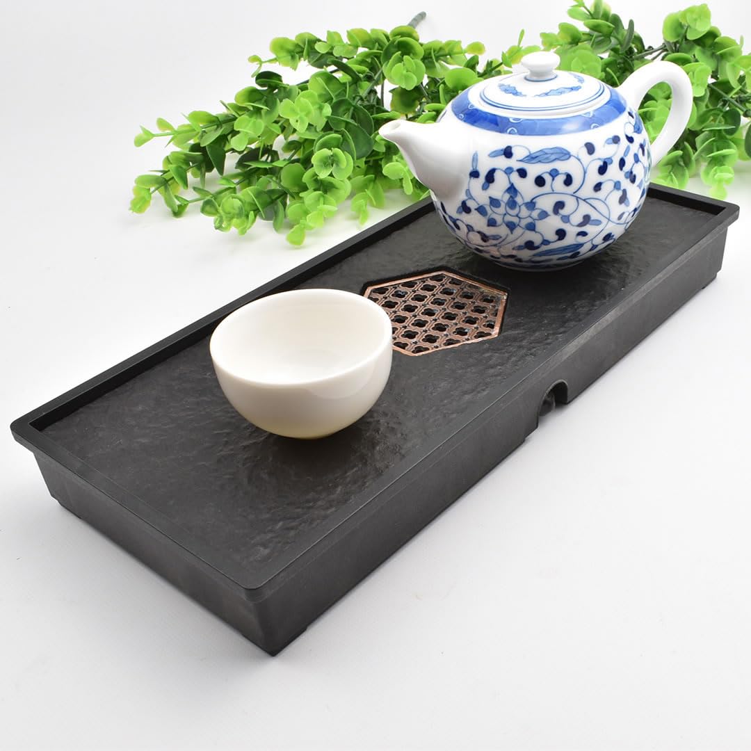 Amazon.co.jp: 天香茶行 銅石小干泡盤 長275×幅117×高33mm 【 茶器
