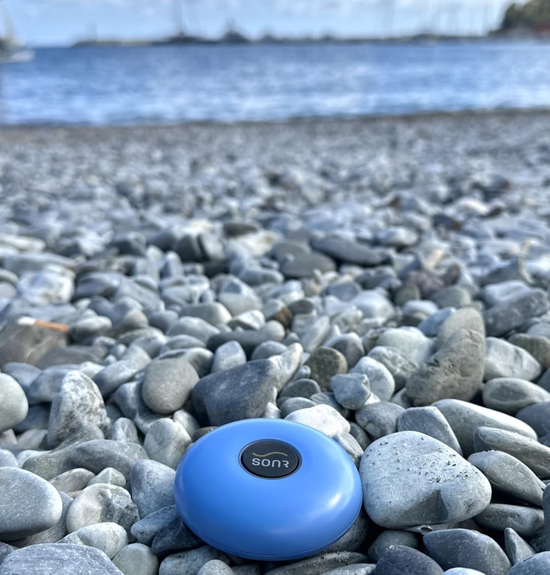 SONR Lettore musicale subacqueo aperto per nuotatori, cuffie da nuoto, lettore MP3 impermeabile a conduzione ossea, cuffie per nuoto subacqueo con Bluetooth (blu azure)