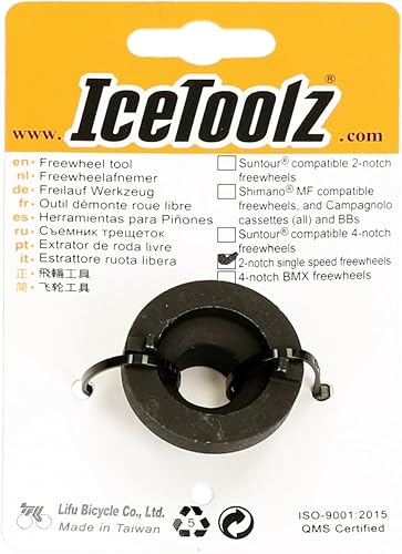 Miniatura 2 de IceToolz Removedor de rueda libre BMX de 2 puntas  Removedor de rueda libre de 2 muescas de una sola velocidad  Uso con llave de 0.945 in