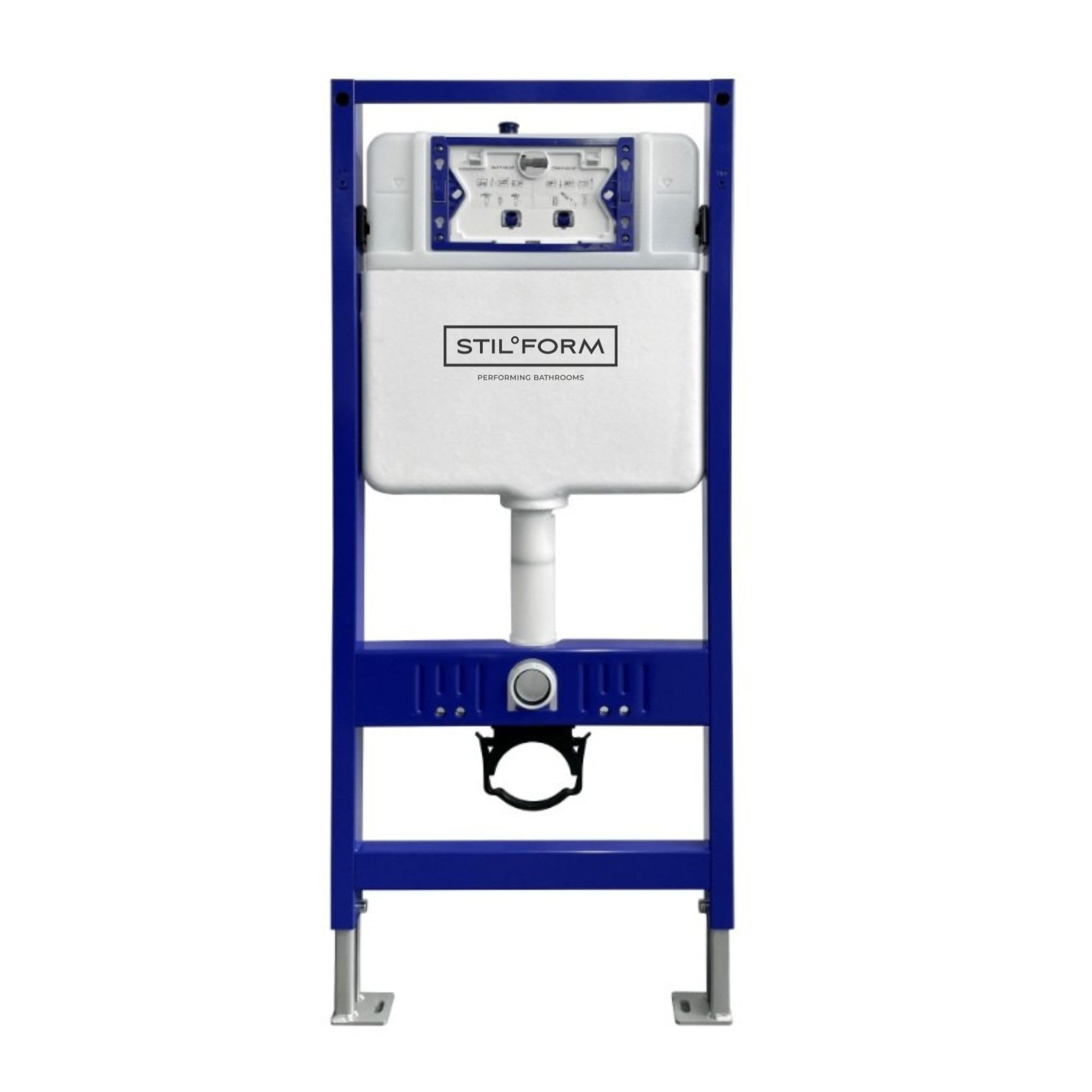 WC-Vorwandelement 112 cm mit Spülkasten – Schlanke Bauweise, Dual-Flush, stabile Metallkonstruktion – Inkl. Wandhalter & WC-Anschlussset