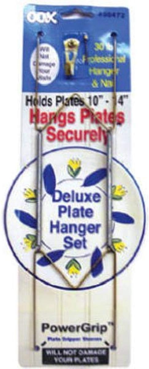 OOK 50472 Deluxe Plate Hanger with Steel Pro Supports Up to 30 Pounds 10-Inch to 14-Inch