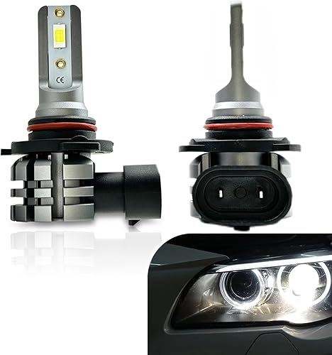 ZBGUN 2 lámparas antiniebla 9005 para automóvil, diseño 11 de 360 grados, sin punto oscuro, cuerpo de lámpara de aleación, disipación de calor,