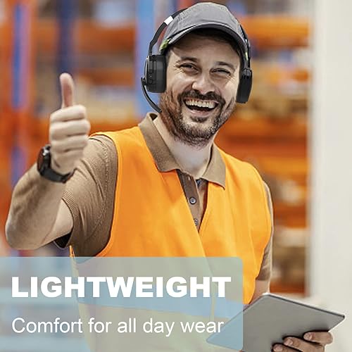 Miniatura 8 de MONODEAL Auriculares Bluetooth Trucker, auriculares Bluetooth con micrófono con cancelación de ruido (ENC), doble micrófono, botón de silencio, 3