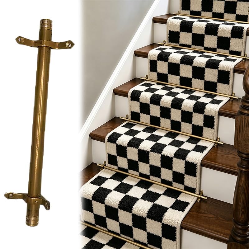 Varillas para alfombras LZMZMQ metálicas de 44 pulgadas para un acabado interior premium