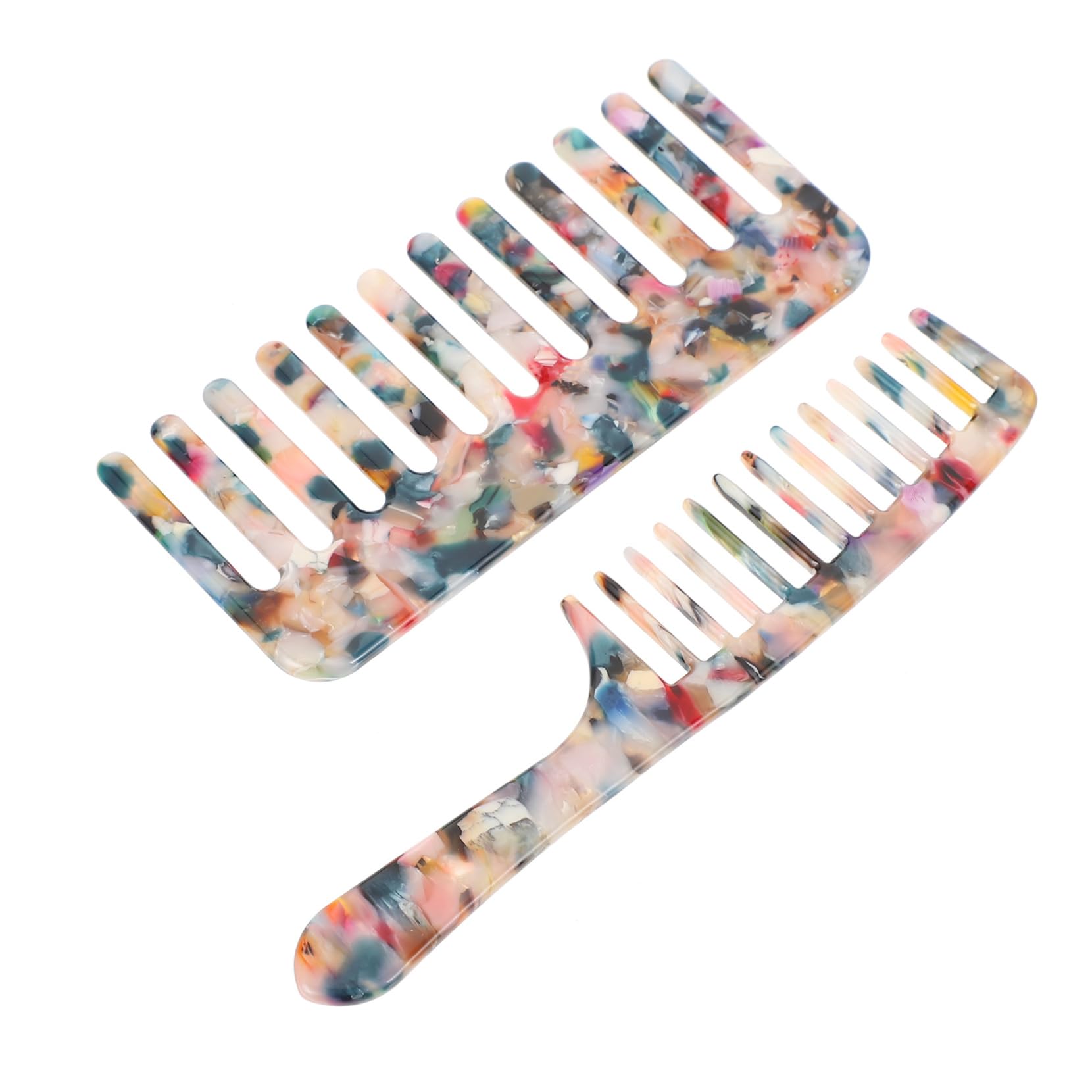 MAGICLULU 6piezas Peines De Dientes Anchos De Acetato Para Pelo Profesional Peine De Estilismo Seco y Húmedo Para Tipo De Cabello