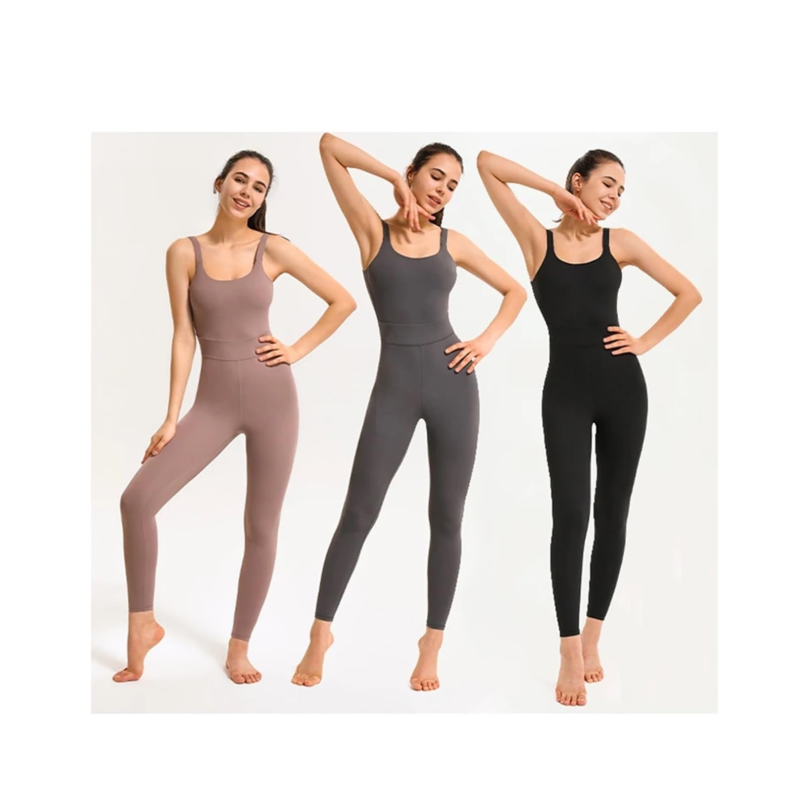 Body de Yoga sin Espalda Traje Deportivo de Verano sin Mangas con Escote en U Profundo y Espalda Hueca for Mujer, for Baile, Fitness, Yoga Atletismo para Yoga