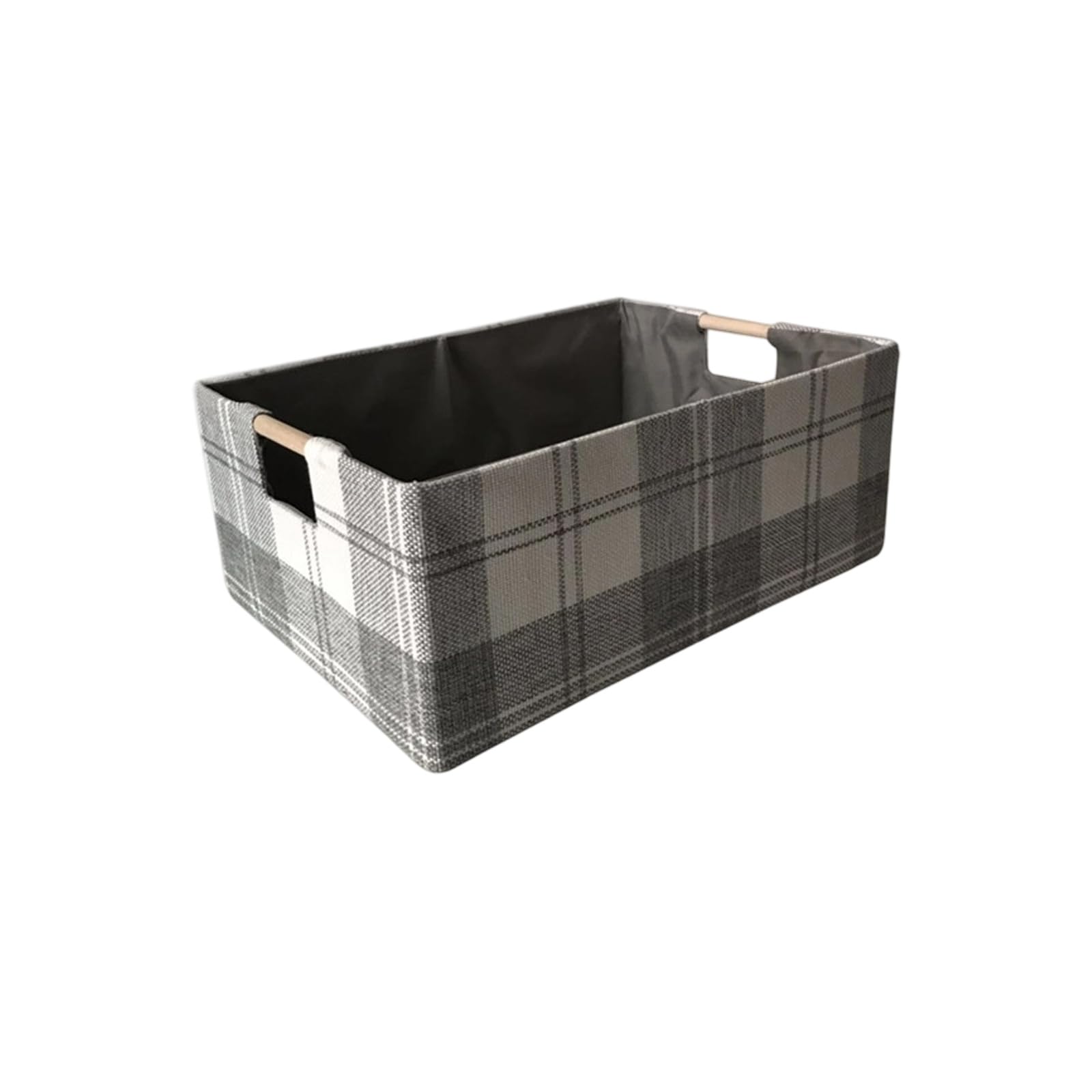 Buxuaaaa White Multipurpose Cloth Storage Basket For Home Organization With Sturdy Wooden Handles And User Friendly Design Foldable Fabric Storage Box