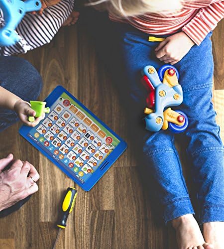Boxiki kids Learning Pad Fun Kids Tablet with 6 Toddler Learning Games Early Child Development Toy for Number Learning, Learning ABCs, Spelling, Where Is? Game, Melodies. Educational Toy
