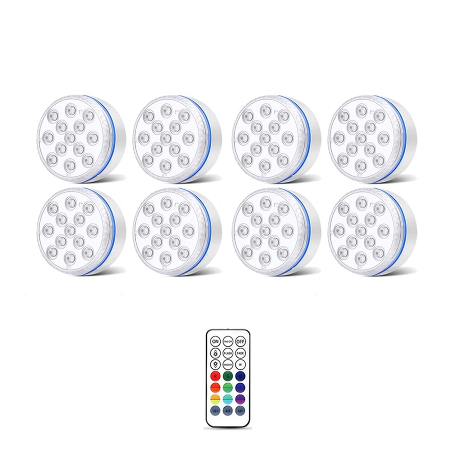 Pool Light Underwater Swimming Lighting Wireless Submersible LED IP68 Outdoor Spotlight for Aquarium Fish Tank Pond Low Energy Consumption
