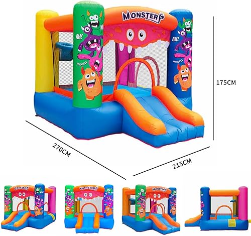 Miniatura 5 de AirMyFun Casa inflable de rebote, castillo animoso con soplador de aire, casa hinchable para fiesta de niños, casa de juegos, castillo de salto con