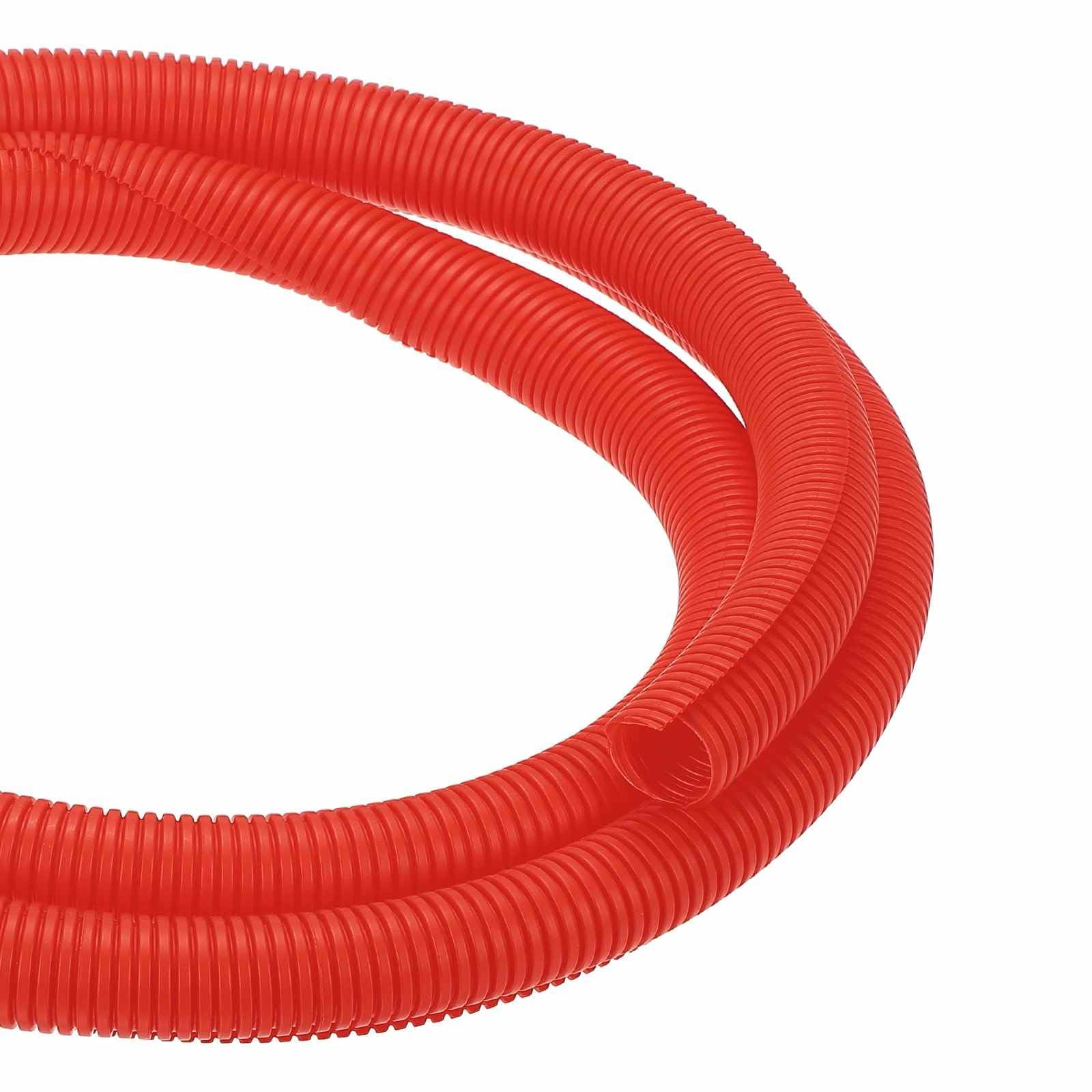 DMiotech 50ft Wire Loom Split Tubing 1 1/4 Inch, Cord Protectors from Pet Flexible Conduit Cable Management for Office Home Garden, Red โ image 1
