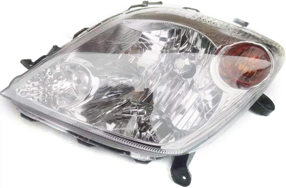 For 2004-2005 Toyota Scion xA Halogen Headlight Headlamp Replacement Left Driver Side Clear Lens Chrome Housing (Left Side)