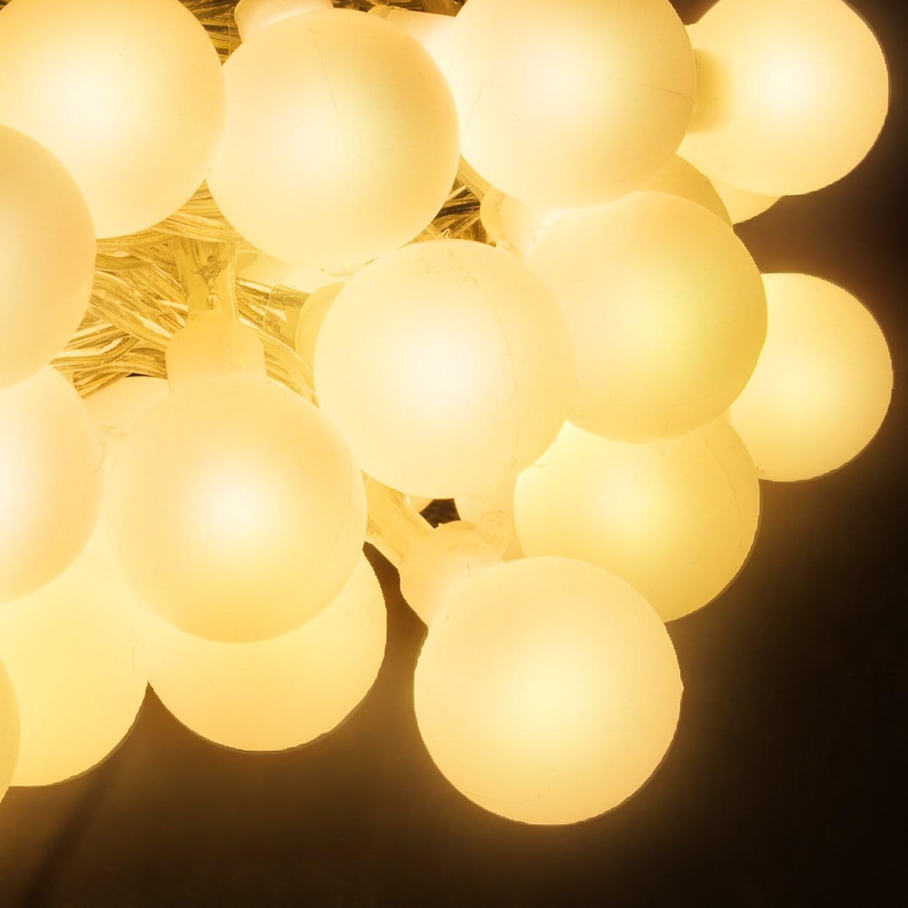 LED Concepts LED String Globe Lights—100 LED Bulbs with 8