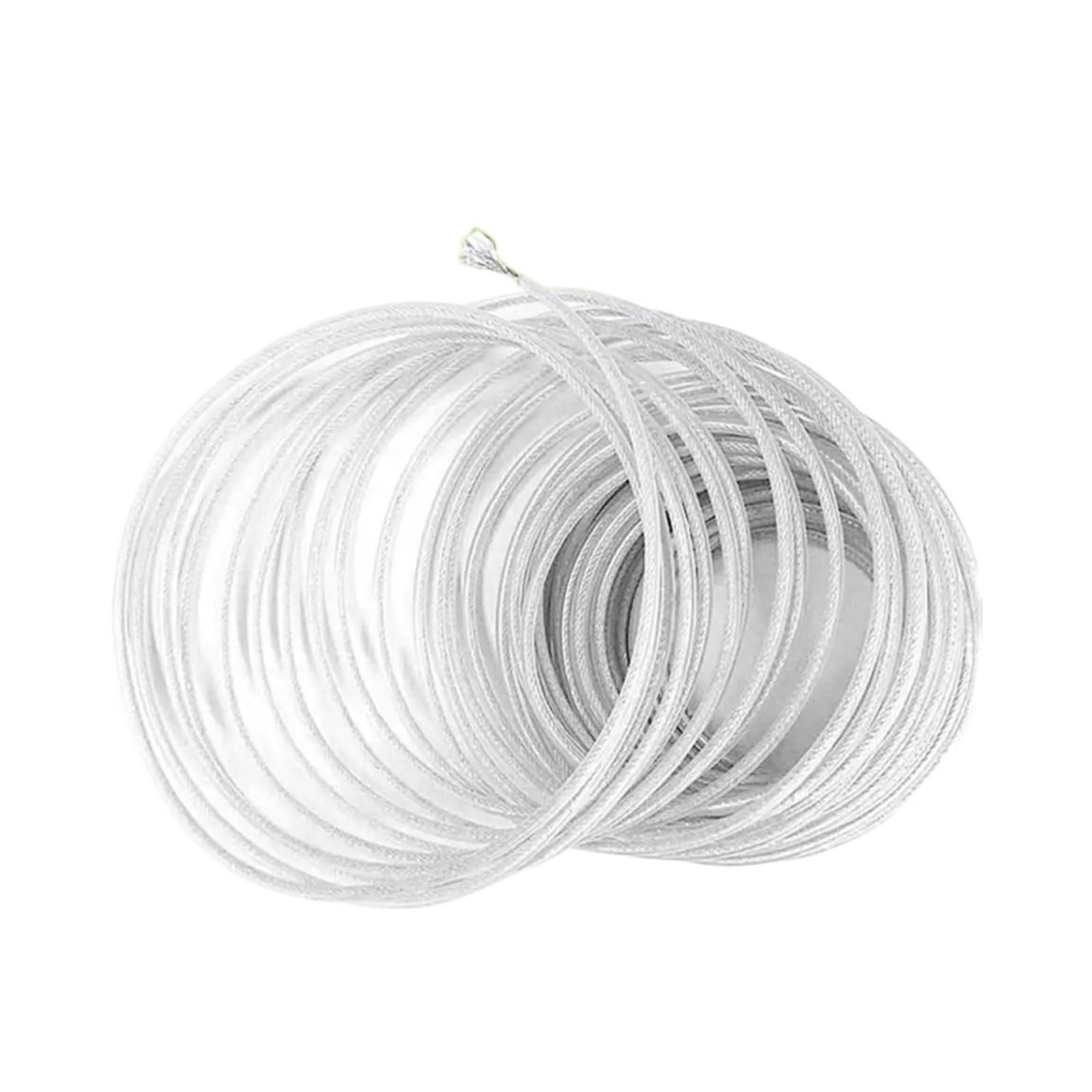 Filo Taglio con Anima in Acciaio 5/10/15M 2.0～4.0mm Grigio | Corda da taglio in nylon con filo d'acciaio per tosaerba(10M,4mm)