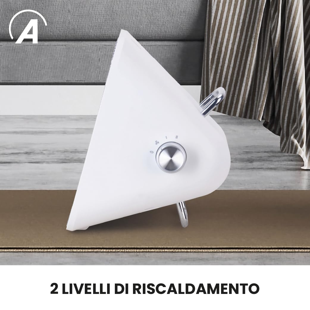 ARDES | AR4P21W ICONIQ grzejnik ceramiczny 1500 W, biały, z metalowym uchwytem i uchwytem