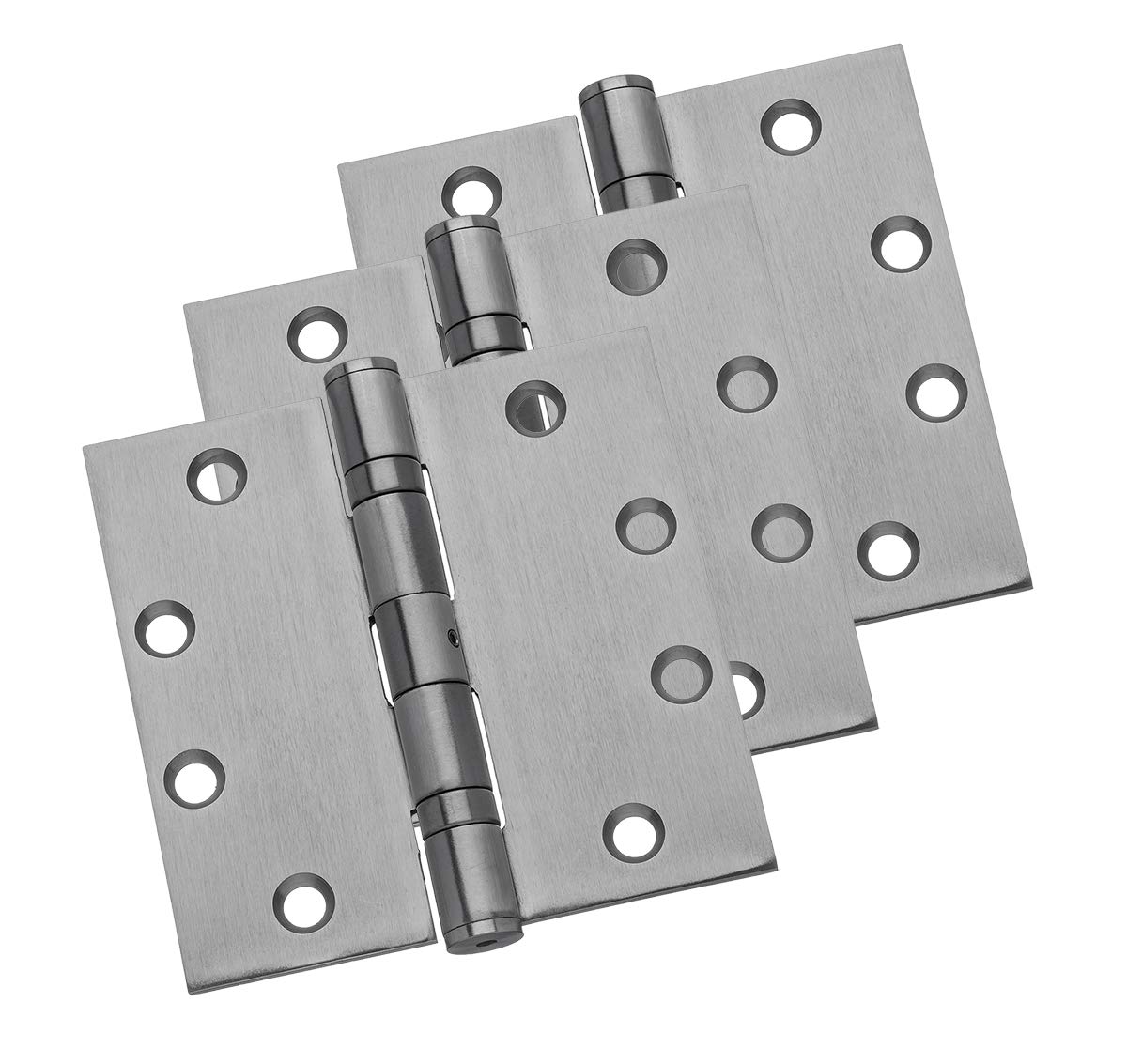 Dynasty Hardware Commercial Grade Ball Bearing Door Hinge 4-1/2 x 4-1/2 Full Mortise Stainless Steel - Image 3