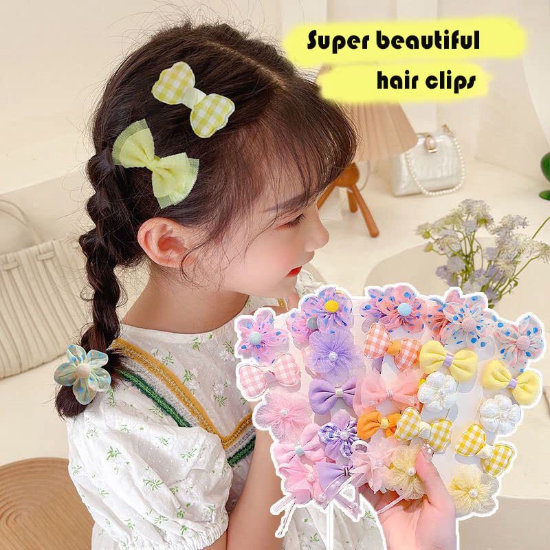 Miniatura 2 de Paquete de 15 pares30 pinzas para el cabello para niñas, pinzas de pelo a presión de mariposa, lindos pasadores para niñas, pinzas para el cabello