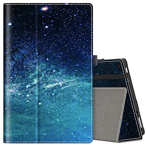 VORI Folio Case for Amazon Fire HD 8 Tablet (8th/7th/6th Generation, 2018/2017/2016 Release), Slim Premium PU Leather Stand Protective Cover with Auto Wake/Sleep, Galaxy