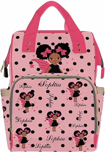 Miniatura 2 de Artsadd Mochila personalizada para mamá con nombre personalizado para pañales con nombre para mujer, regalo encantador para mamá, Pattern 04,