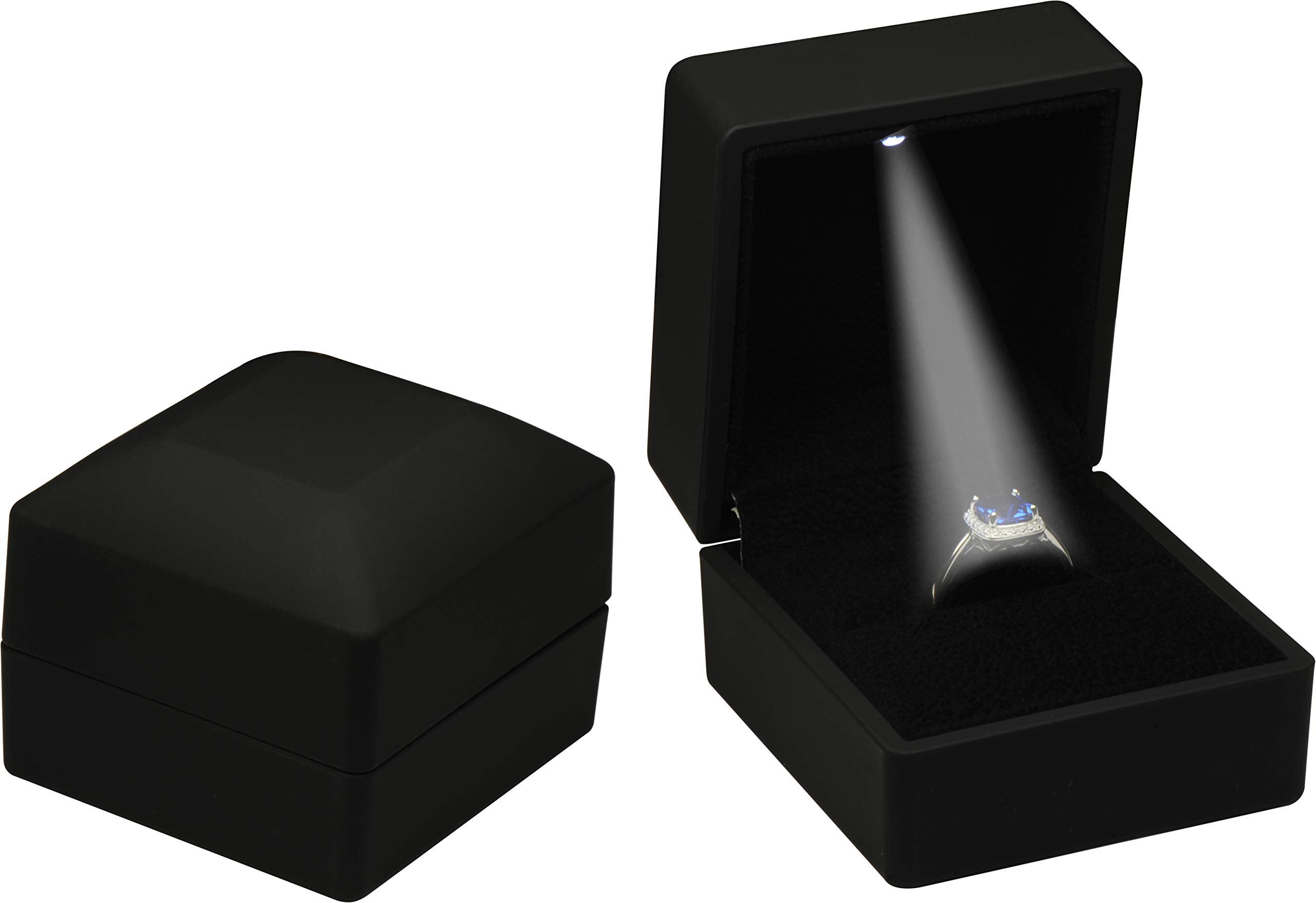 Boîte Cadeau Classique En Métal Brillant Avec Lumière LED Pour Bijoux