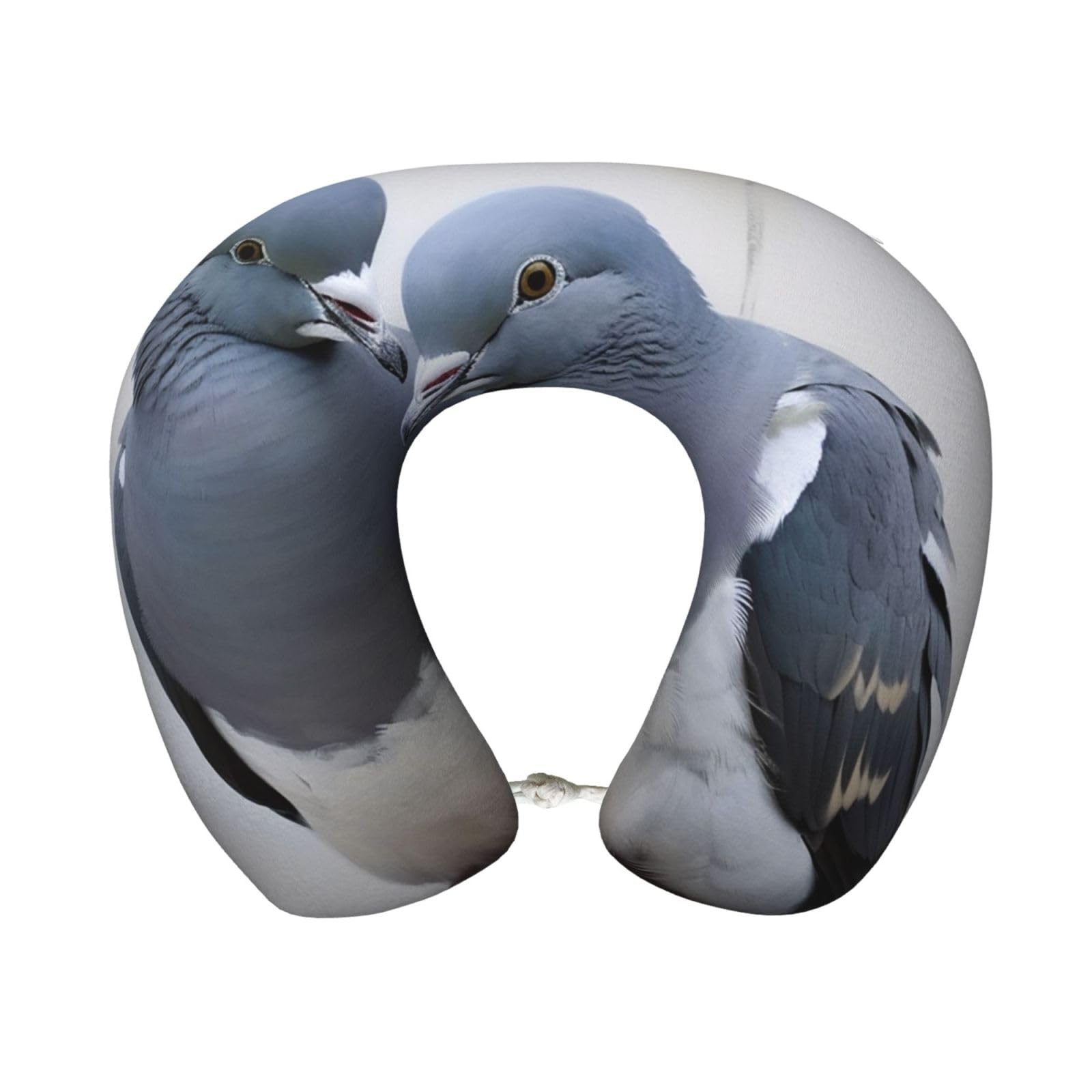 peiyeety Doves Travel Pillow Memory Foam - Comfortable U Shape Neck Pillows for Sleeping, Neck and Head Support Portable Airplane Pillow Adjustable Flight Pillow, Washable Cover