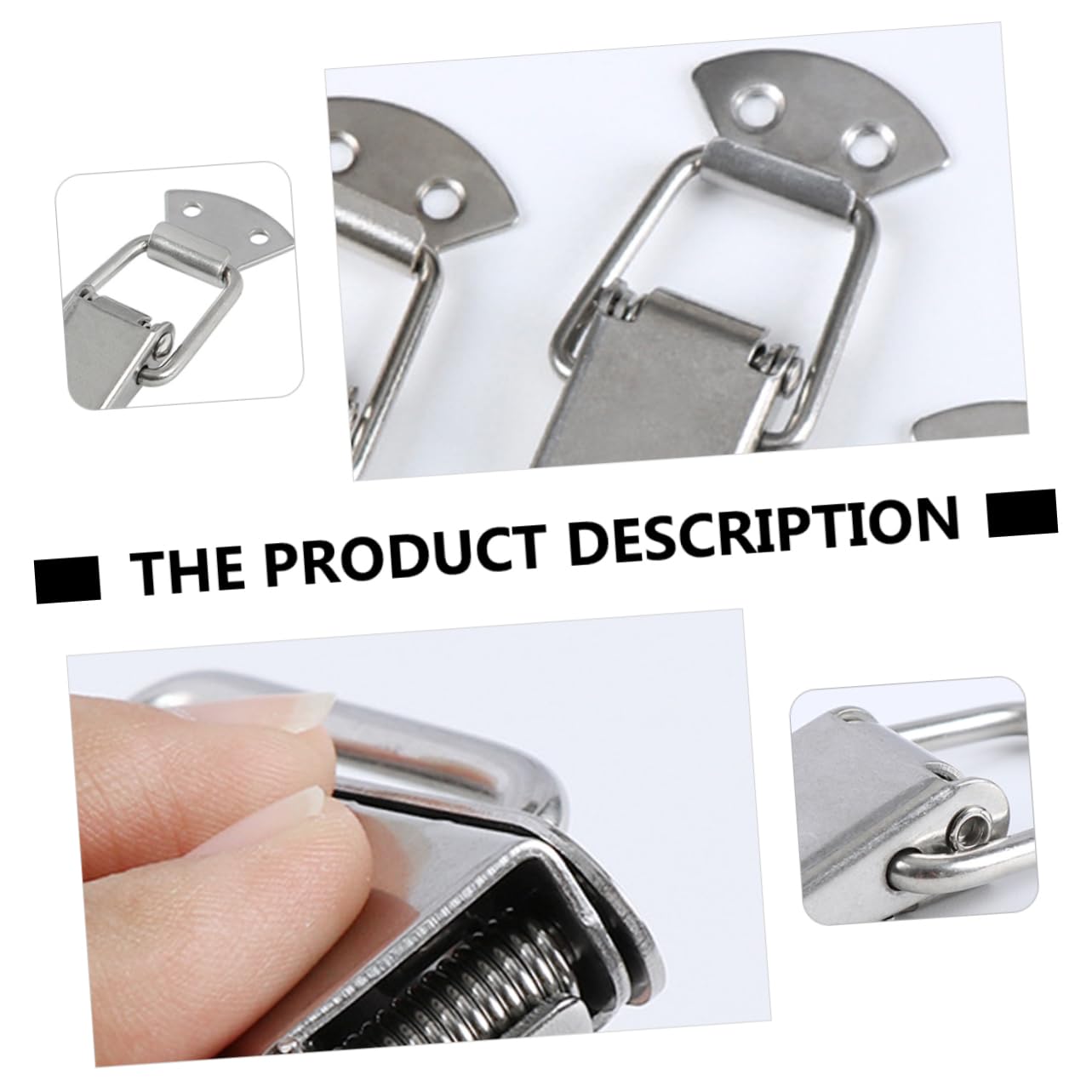 Holibanna Log Stainless Steel Spring Buckle Easy to Install for Home Rv 304 Steel