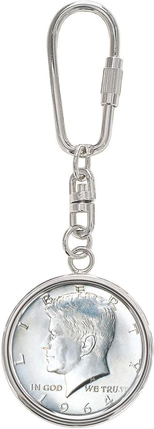 First Year of Issue 1964 Silver JFK Half Dollar Keyring