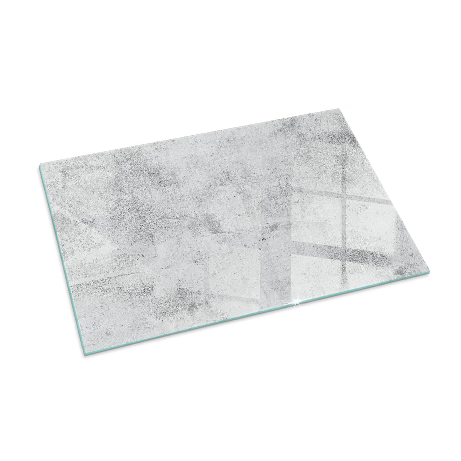 Piastra per camino 100x70 cm cm Design Elegante Rotonda Resistente alle Alte Temperature Protezione del Pavimento di Vetro Temperato Resistente a Scintille - Texture di cemento grezzo