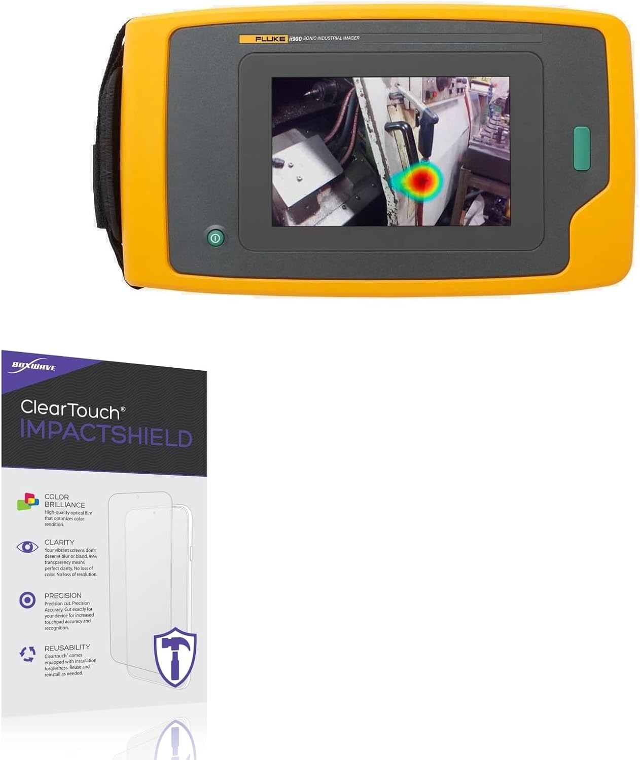 BoxWave Screen Protector Compatible with Fluke ii900 - ClearTouch ImpactShield (2-Pack), Impenetrable Screen Protector Flexible Film