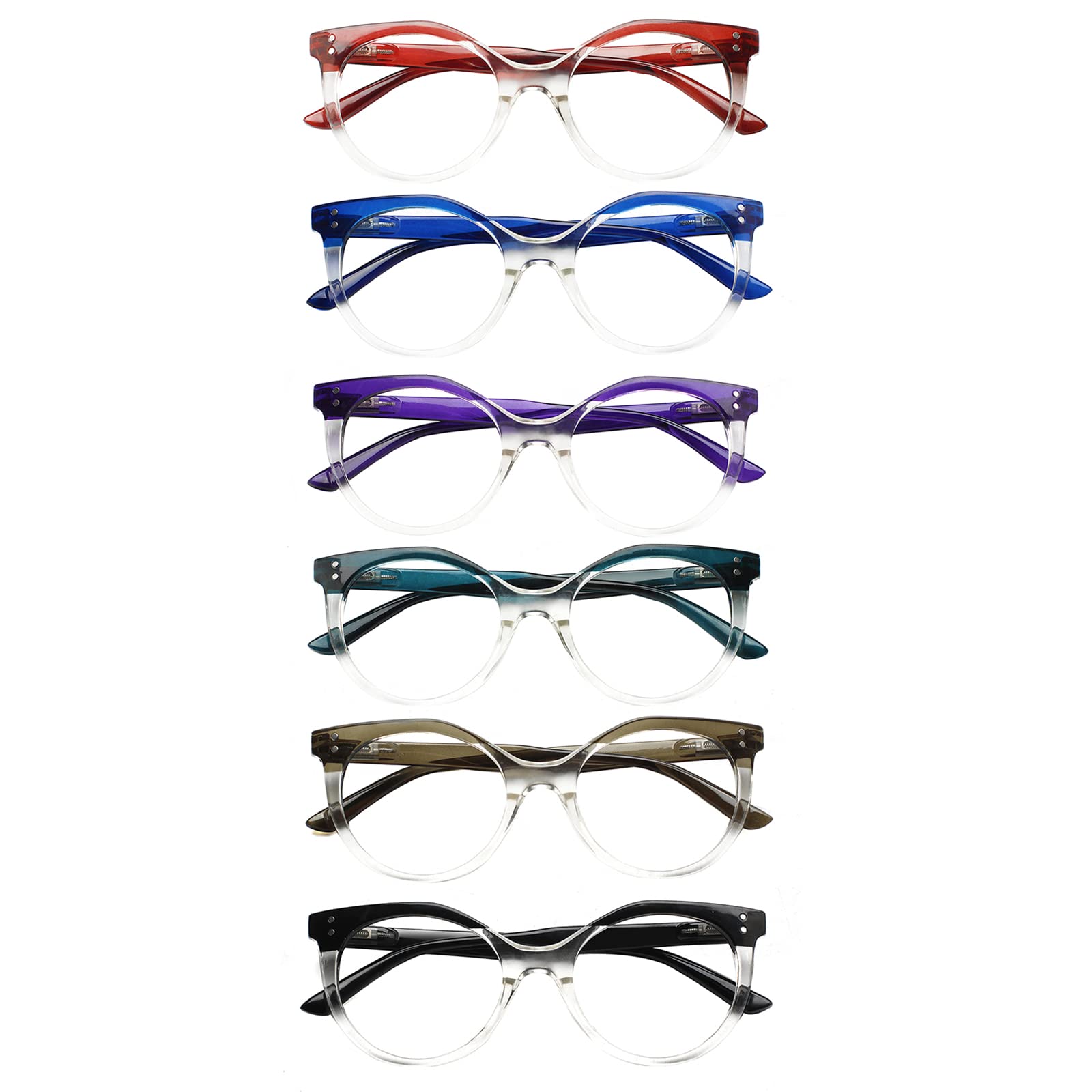 JOSCHOO 5 Pack Reading Glasses for Women men Blue Light Blocking Spring Hinge Fashion Eyeglasses Readers for Ladies
