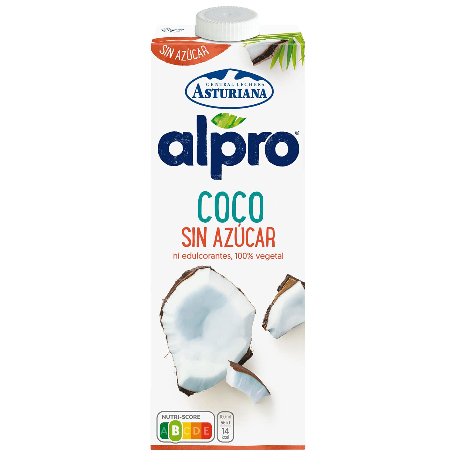 Alpro Central Lechera Asturiana Bebida de Coco sin Azúcar 8 x 1L