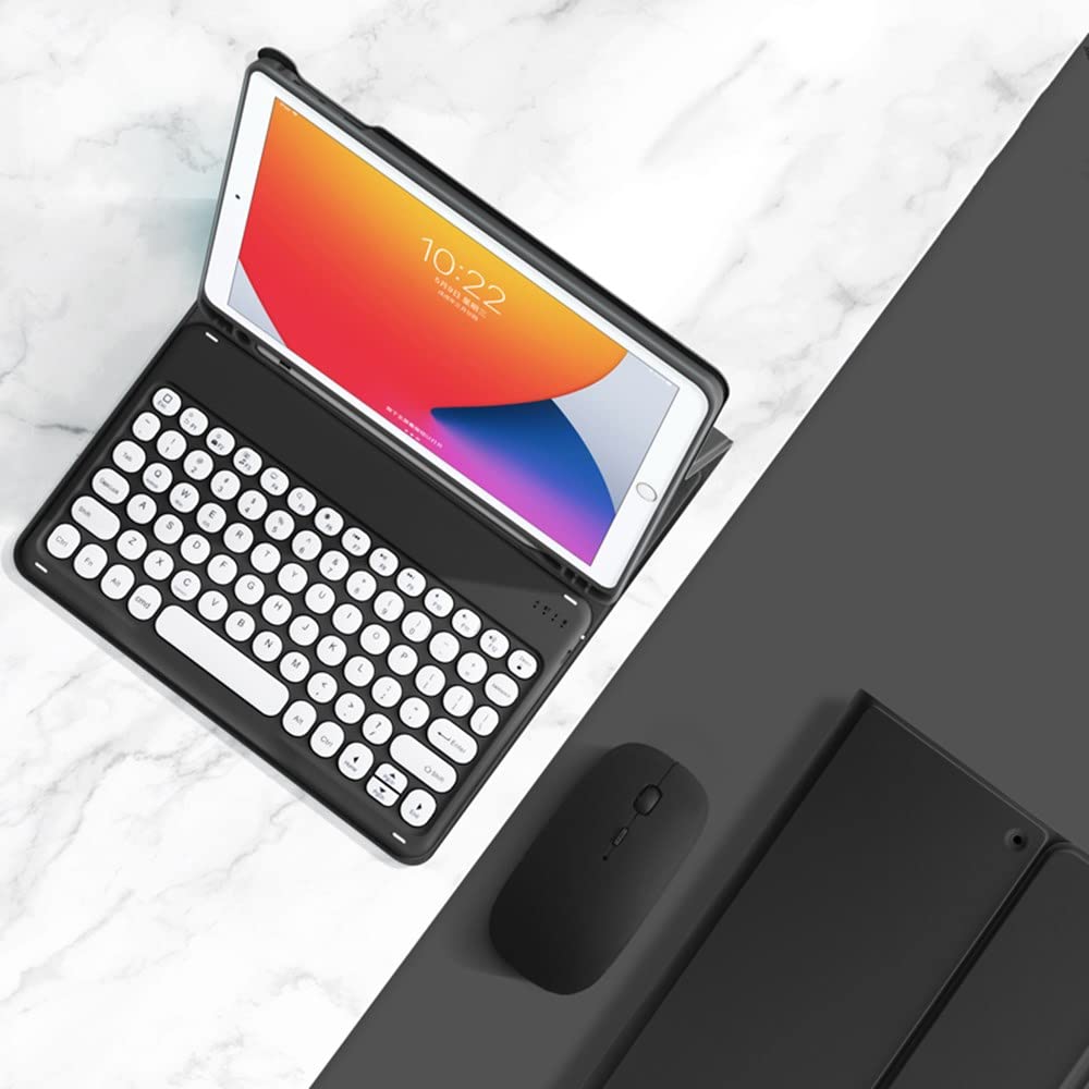 Amazon.co.jp: マウス付き Fire HD 10 2023 キーボードケース 丸型キー