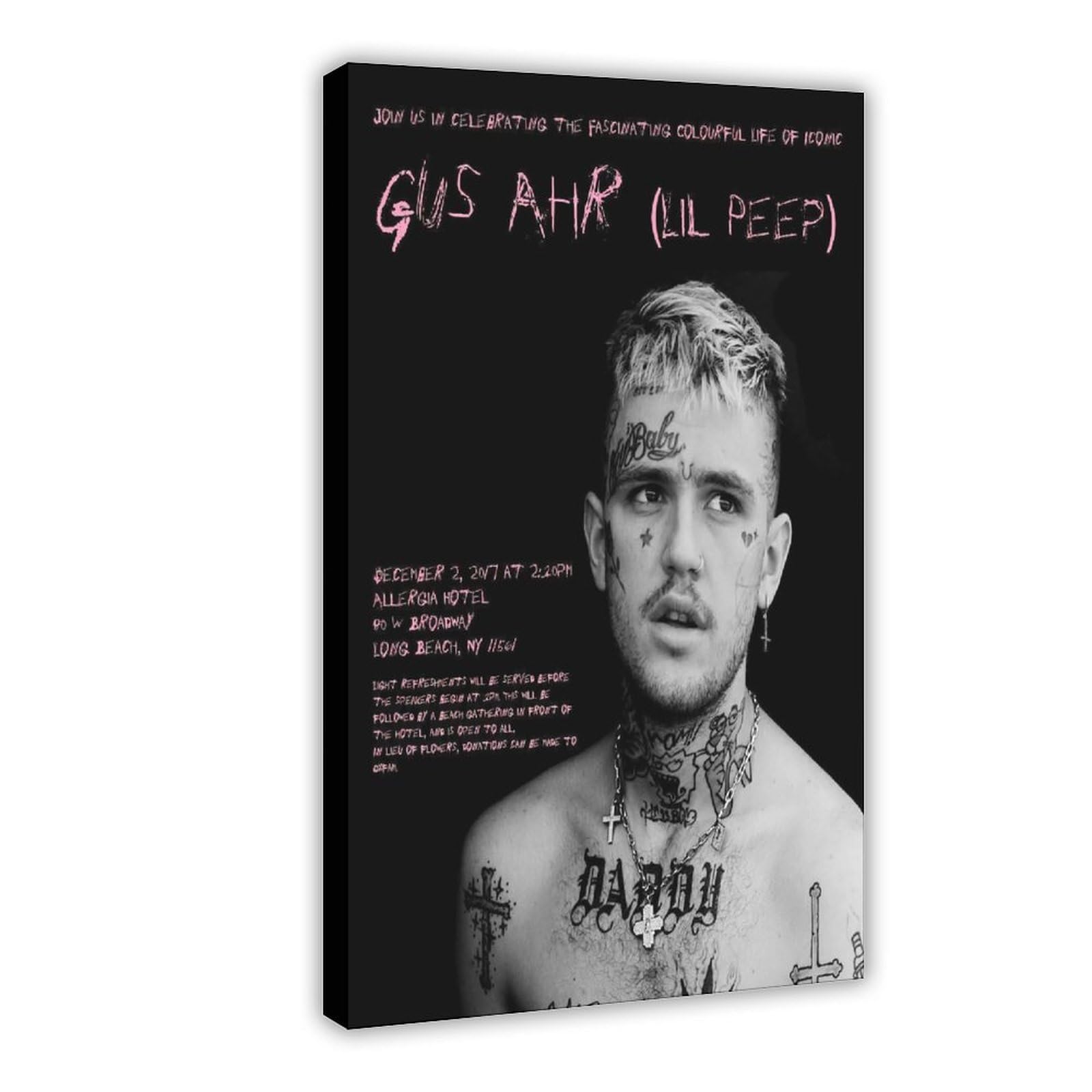 SAOGVDC Rapper Lil Peep Poster (14) Canvas Poster for Home Decor Gift