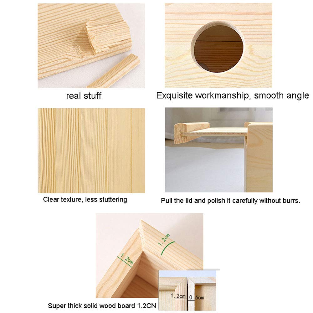 Scatola portaoggetti in legno, per la gestione dei cavi, per nascondere cavi di prolunga e cavi di alimentazione, 35 x 18 x 15 cm