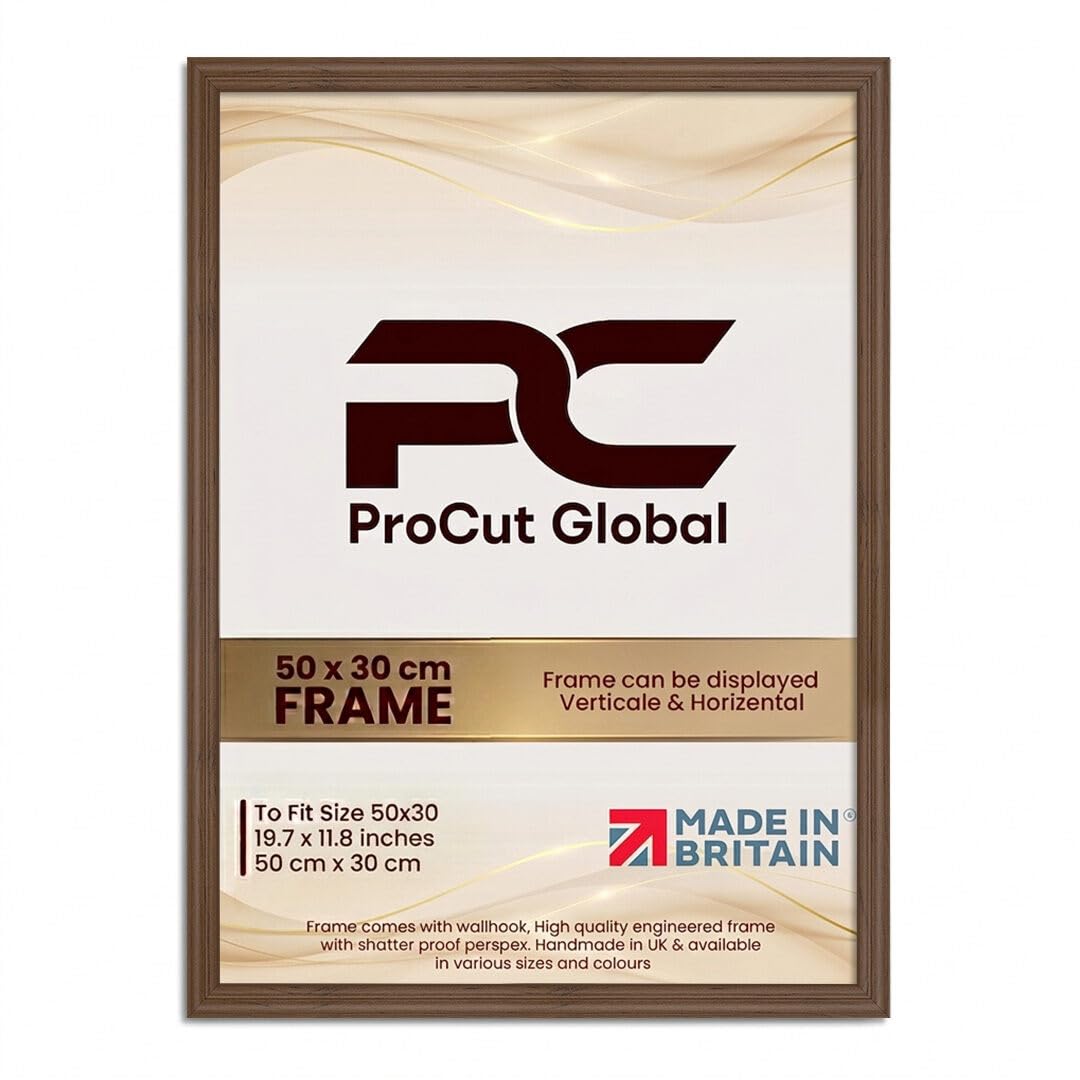 Procut Global Classic Walnut Picture Frames For Photos - 50x30cm